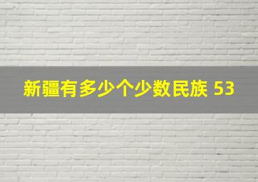 新疆有多少个少数民族 53